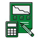 GIF animado de uma calculadora e lápis