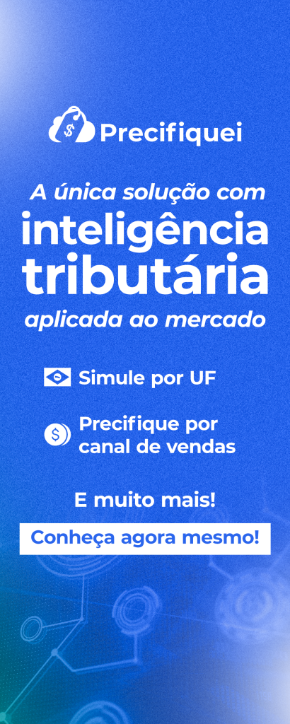 Banner vertical da Precifiquei com a frase