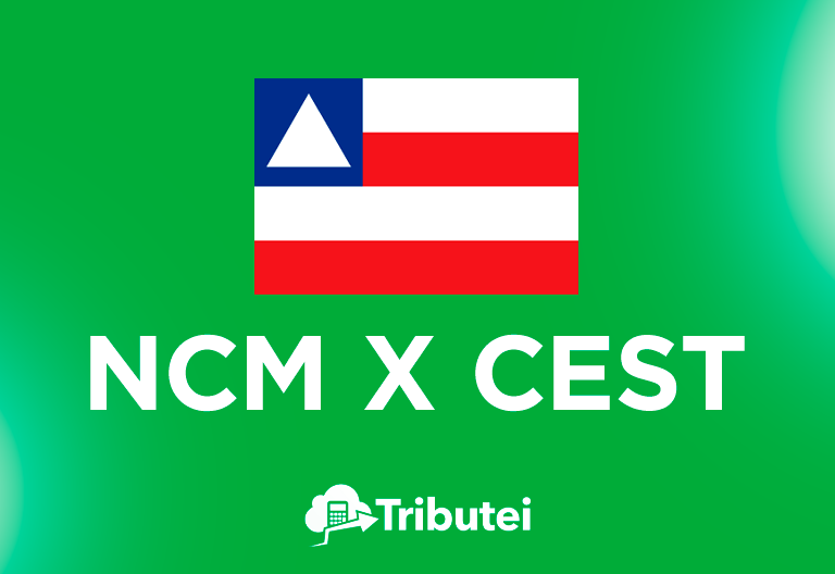 Bandeira do estado da Bahia sobre um fundo verde. Texto branco 